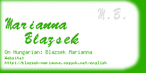 marianna blazsek business card